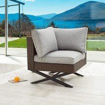 Outdoor Furniture Patio Left-Arm Chair With Cushions For Garden, Pool, B... - £195.11 GBP