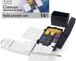 Winsor &amp; Newton Cotman Watercolor Paint Set, Field Pocket Set, 12 Half P... - $63.99