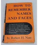 How to Remember Names And Faces by Robert H Nutt HCDJ Book 1951 Illustra... - $331.47 MXN