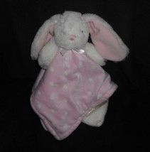 BLANKETS &amp; BEYOND PINK / WHITE BUNNY RABBIT BABY SECURITY STUFFED ANIMAL... - £26.43 GBP