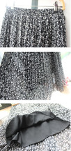 Black Pleated Chiffon Skirt Outfit Women Summer Chiffon Midi Skirt Plus Size image 2