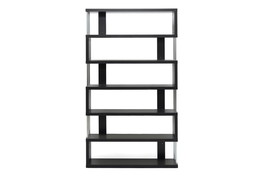 Yanka Dark Brown Six-Shelf Modern Bookcase  - $281.00