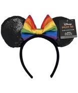 Disney Pride Collection Rainbow Minnie Mouse Ear Sequins Headband Black 3+ - $26.38 CAD