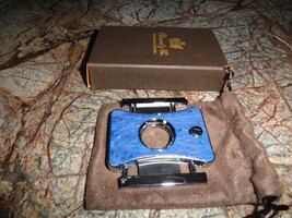 Brizard and Co. - "Elite Series 2" Cutter - Blue Ostrich and Camel Color Leather image 5