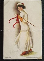 1909 antique AMERICAN GIRL PC poster no. 44 signed PEARLE EUGNIA FIDLER art - £19.42 GBP