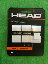 HEAD SUPER COMP RACKET OVERGRIP - 3 PACK - WHITE - £7.15 GBP