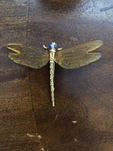 1x New Tan Vintage Lucite DRAGONFLY Brooch Signed MMA Metropolitan Museum of Art - £51.25 GBP