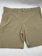 Izod Golf Walking Shorts Men&#39;s Size 42 Tan Flat Front - £10.50 GBP