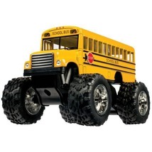 New 5&quot; Monster Truck Yellow School Bus Big Wheel Diecast Toy Kids Gift USA Selle - £21.08 GBP