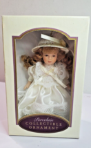 DG Creations Doll Ornament Porcelain Poseable European Style Blonde Ivor... - $13.81