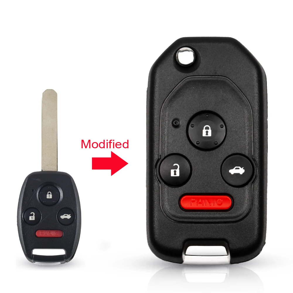 Keyyou 2/3/4BTN Modified Car Key Fob Case For Fit Crv Insight Rieline Hrv Jaz - £42.16 GBP