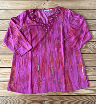 Belle by Kim gravel NWOT Women’s Ombré embellished blouse size XS Pink BR - £15.57 GBP