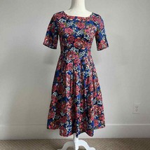 Modcloth Floral Fit and Flare 50&#39;s Retro Dress Small - £26.96 GBP