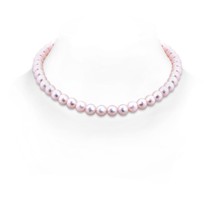 ANGARA Round Akoya Pearl Pendant Necklace in 14K White Gold (AAAA, 7.5-8MM) - $1,867.39