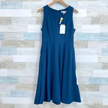 Dress The Population Catalina Dress Blue Crepe Cocktail Sleeveless Womens Large - £117.44 GBP