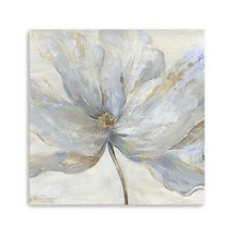 Soft Blue And Grey Flower With Gold Details Unframed Print Wall Art - $3,134.57 MXN