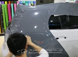 50x300cm Elephant Grey Nardo Gray Gloss Vinyl  Wrap Film Roll DIY Easy to Instal - £61.84 GBP