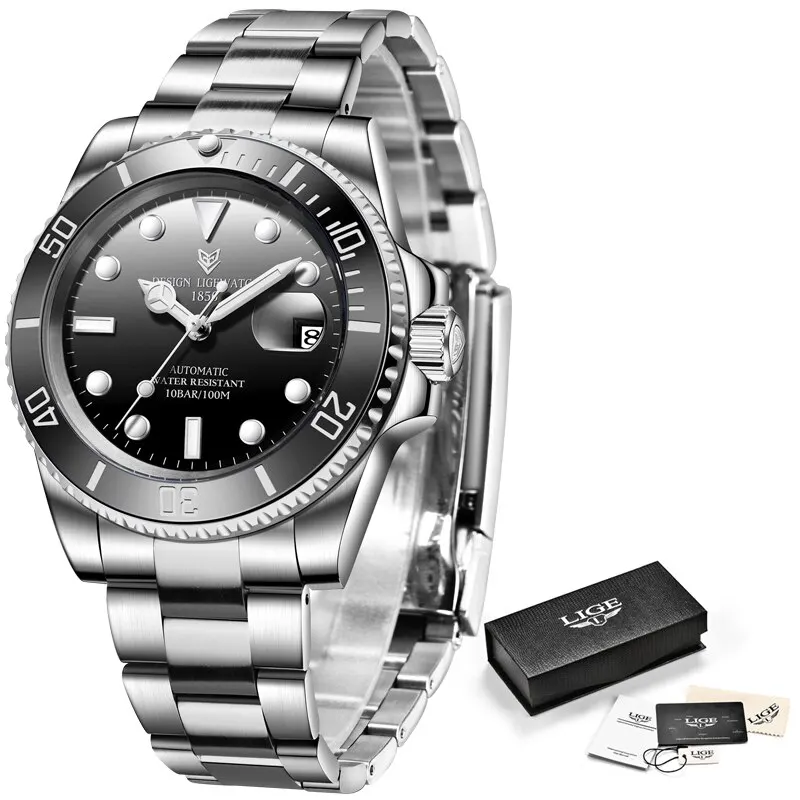 New Watch Men Mechanical Wristwatch Luxury Automatic Watch Stainless Ste... - £134.19 GBP