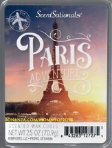 Paris Adventure ScentSationals Scented Wax Cubes Tarts Melts Potpourri - $4.00
