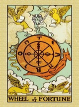 Decoration Poster from Vintage Tarot Card.Wheel of Fortune.Mystical decor.11373 - £13.39 GBP+
