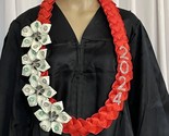 Graduation Money Lei Flower Red 2024 Bling Four Braided Ribbons - $64.35