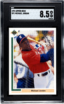 Michael Jordan 1991 Upper Deck MLB Baseball Rookie Card (RC) #SP1- SGC Graded 8. - $68.95