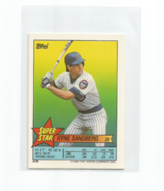 Ryne Sandberg 1989 Topps Super Star Sticker Card #38 &amp; #61, 286 (Back) - £3.98 GBP