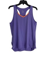 Nike Womens Athletic Shirt Adult Size Large Tank Purple Racer Back V Neck - £16.13 GBP
