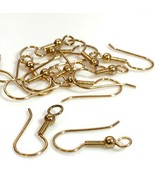 24 Pcs-Ear Wires 12K Gold Plated Earring Hooks Coil Fishhook With Ball 2... - £3.11 GBP