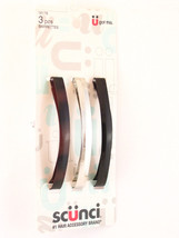 Scunci Metal Domed Staytight Hair Barrettes - 3 Pcs. (16176) - £6.34 GBP