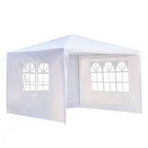 10&#39;X10&#39; Outdoor Canopy Tent Party Wedding Gazebo Event Waterproof 3 Walls - £67.22 GBP