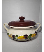 Vintage Porcelana Real Brasil Hand Painted Floral Tureen w/Lid &amp; Spoon  ... - €29,99 EUR