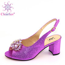 Latest L.PURPLE Shoe Italian Shoe for Party In Women Wedding Shoes Bride Cristal - £38.62 GBP
