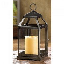 RUSTIC SILVER CONTEMPORARY LANTERN - $36.00