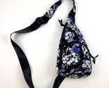 Vera Bradley Floral Small Essential Sling Backpack 13x6x2&quot; Blue White Bl... - £20.16 GBP
