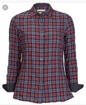 NWT BARLETT SHIRT IN NAVY AND RED CHECK BY BARBOUR sz 6 $119 - £36.56 GBP