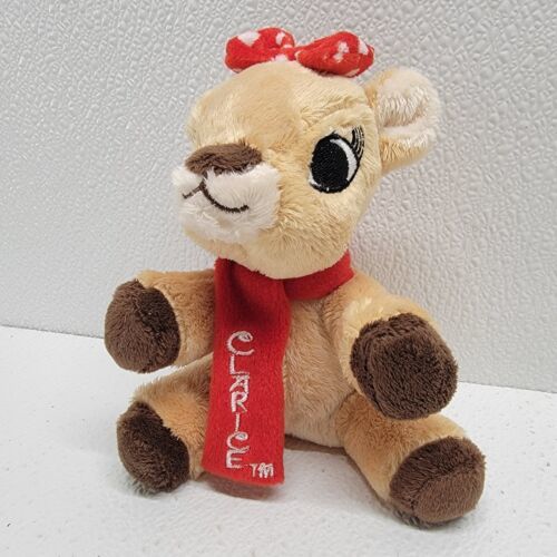 Clarice Plush Rudolph The Red Nosed Reindeer 2013 Dan Dee 6" Red Scarf - £11.76 GBP