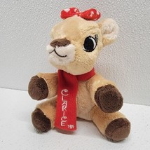 Clarice Plush Rudolph The Red Nosed Reindeer 2013 Dan Dee 6" Red Scarf - £11.82 GBP