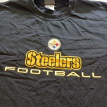 NFL Team Apparel Men's Black Pittsburgh Steelers Long Sleeve Cotton T-Shirt L image 4
