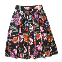 NWT J.Crew Pleated A-Line Midi in Black Midnight Dutch Floral Skirt 00 $128 - £25.43 GBP