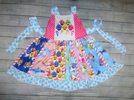 NEW Boutique Baby Shark Girls Sleeveless Ruffle Twirl Dress - £4.70 GBP+
