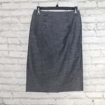 IZ Byer California Skirt Womens Juniors 7 Gray High Waisted Knee Length Pencil - £17.30 GBP