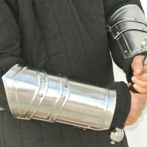 Christmas Armor Bracers Hand forged Vambraces Larp Crusader Pair Bracer - £57.88 GBP