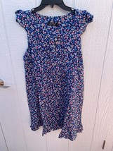 Ralph Lauren Women Blue floral  Sleeveless Nightgown Sleepwear Dress Size M - £30.02 GBP