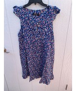 Ralph Lauren Women Blue floral  Sleeveless Nightgown Sleepwear Dress Size M - £30.54 GBP