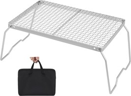 Yeto Two Hight Camping Grill Grate With Legs, Silver-Medium, 13 Points 78 Points - £34.59 GBP