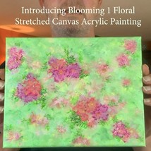 Introducing Blooming 1, Hand-Painted 8&quot; x 10&quot; Stretched Canvas Acrylic Painting - £67.28 GBP