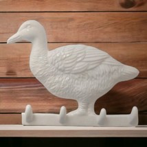 Gourmet Decor Goose Wall Hook Decor Vtg 80s Farmhouse Ceramic Kitchen Bird Duck  - £23.35 GBP