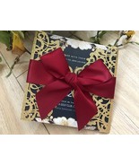 50pcs Glitter Gold Laser Cut Wedding Cards with Burgundy Red,Wedding Invitations - £62.18 GBP