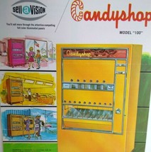 Candyshop Model 100 Vending Machine Flyer Vintage Promo Artwork 8.5&quot; x 11&quot; - £24.88 GBP